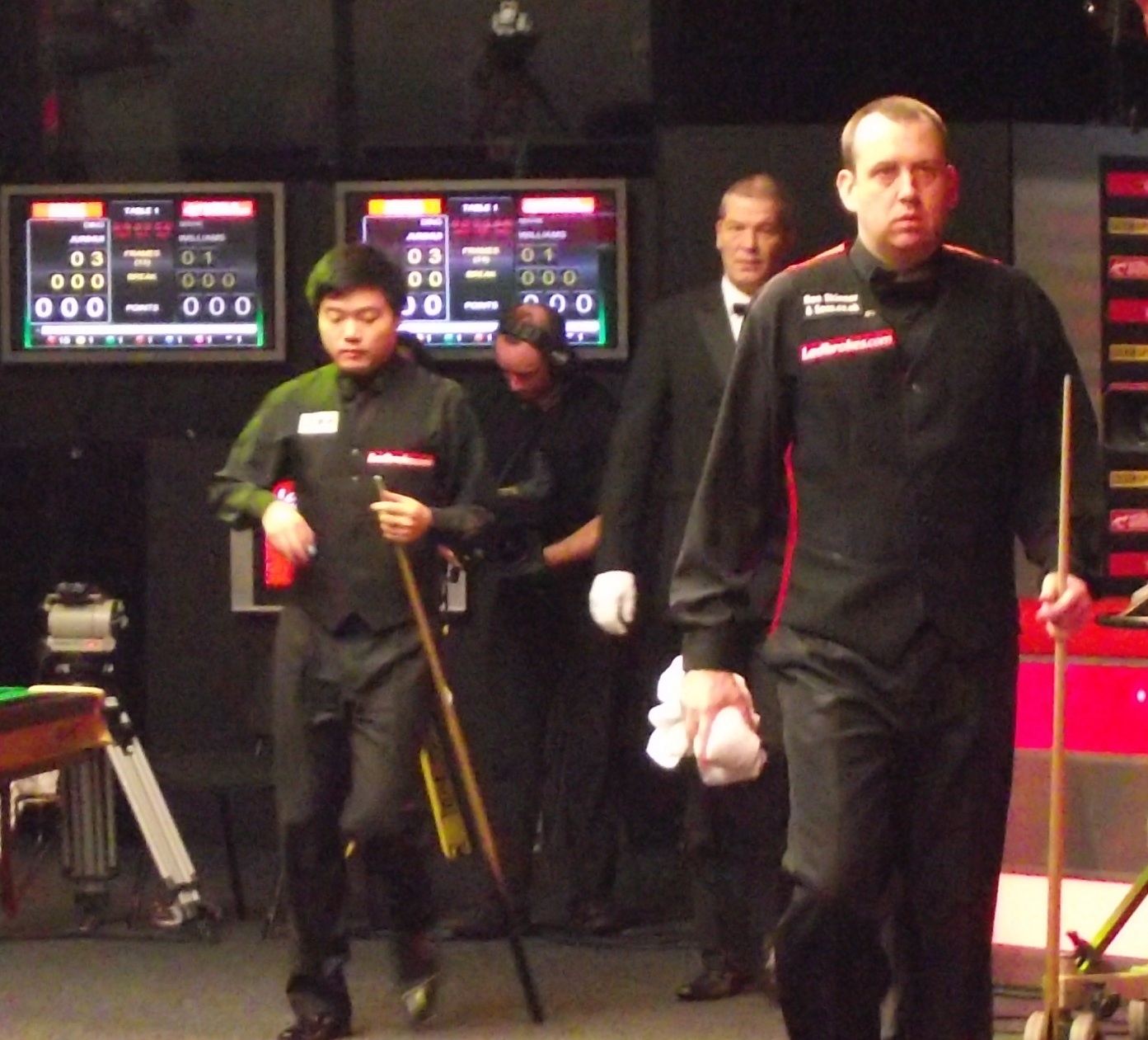 Mark Williams & Ding Junhui at the Masters