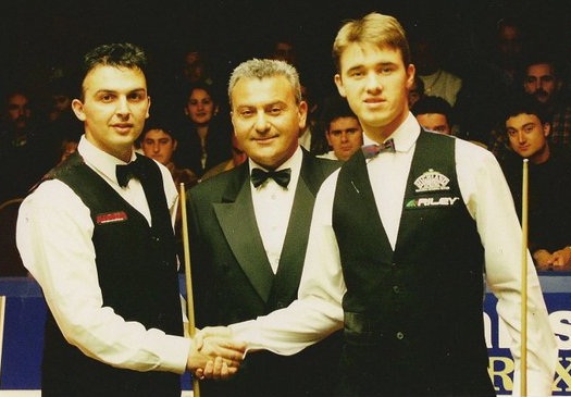 Alex Borg and Stephen Hendry Snooker