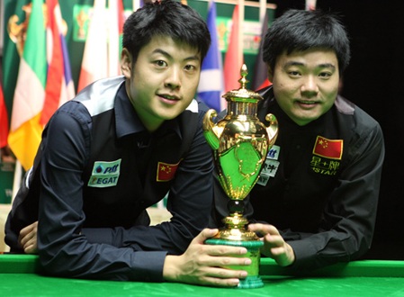 Liang Wenbo and Ding Junhui Snooker World Cup Champions 2011
