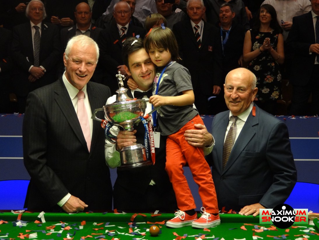 Ronnie O'Sullivan Son Barry Hearn Fred Done World Snooker Championship 2012